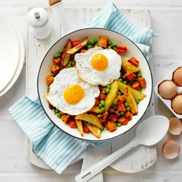 cheap family meals: Aussie Bubble and Squeak with Fried Egg Topper