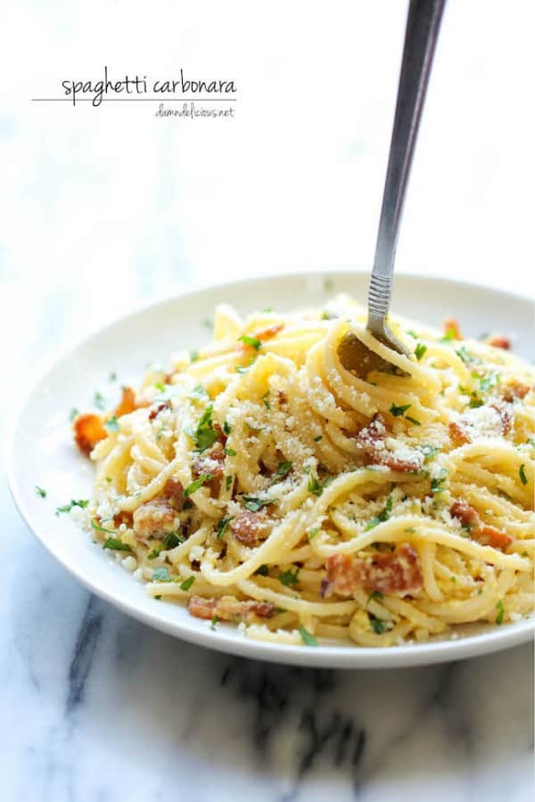 cheap family meals: Spaghetti Carbonara