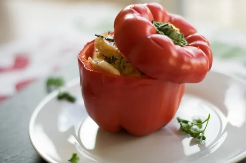 Lunch to work idea: Stuffed capsicums