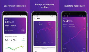 spaceship money management app screenshot