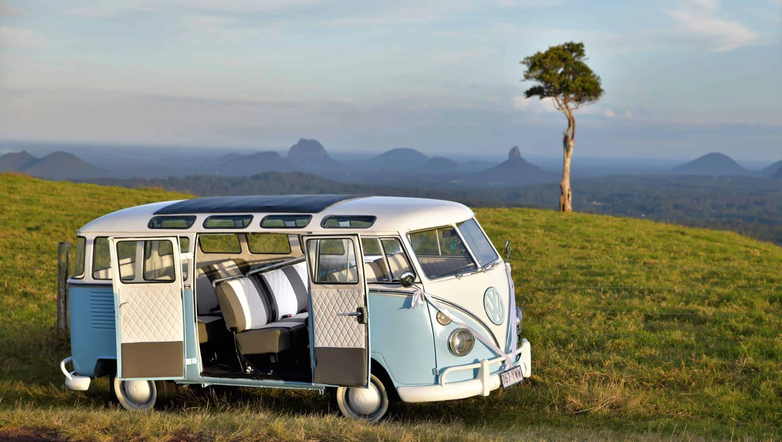 Kombi van on the sunshine coast mountaintops