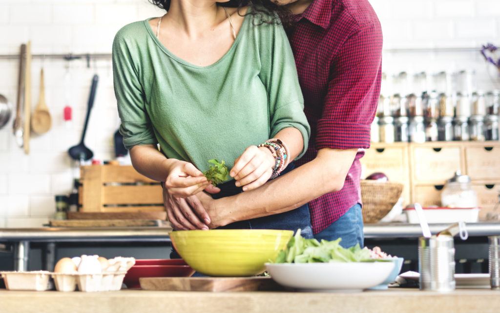 having a dinner in is the best cheap date idea