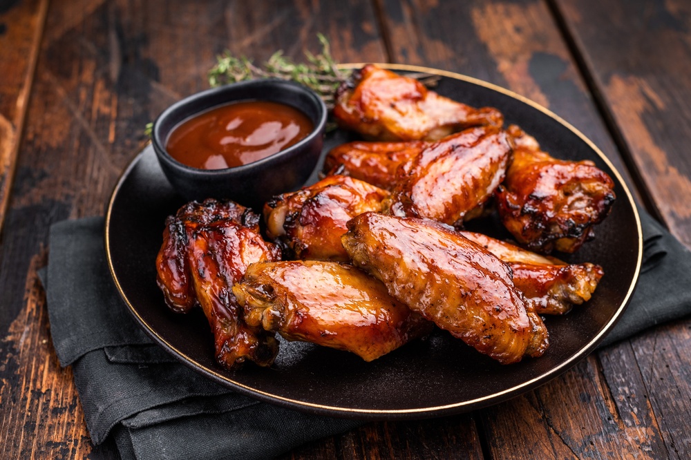 Some delicious and juicy barbecue chicken waiting to be added to any main meal.