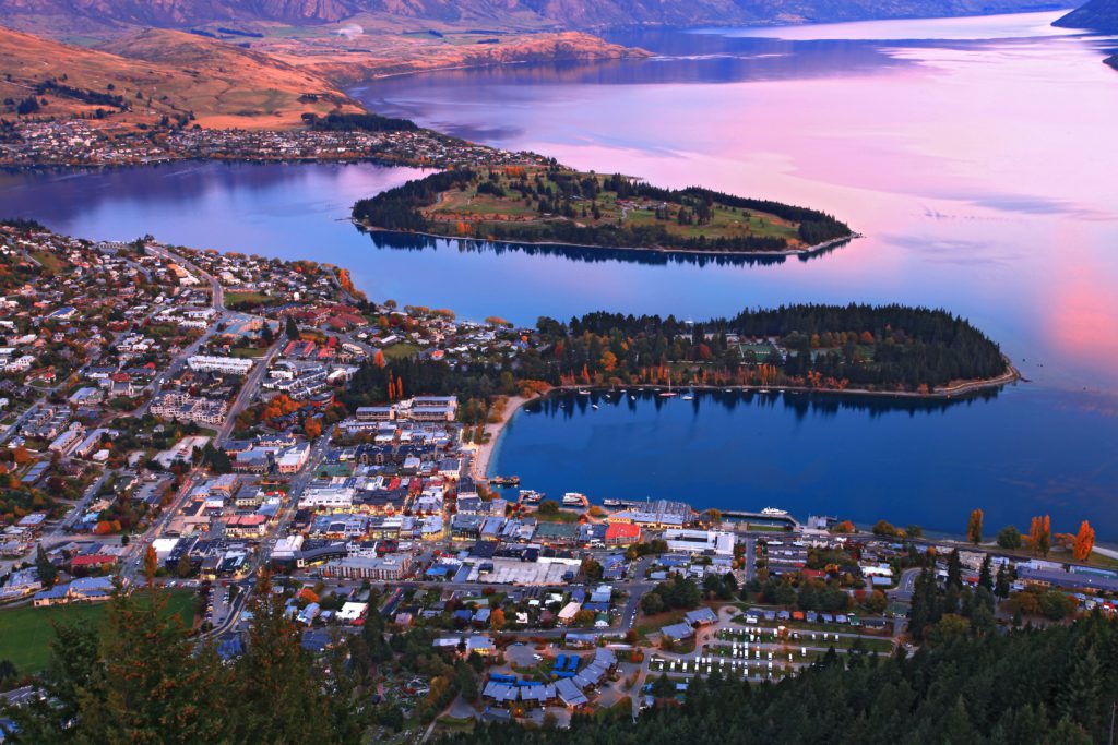 Aerial shot of New Zealand landscape | Cheap places to travel to – national & international travel deals | Swoosh Finance