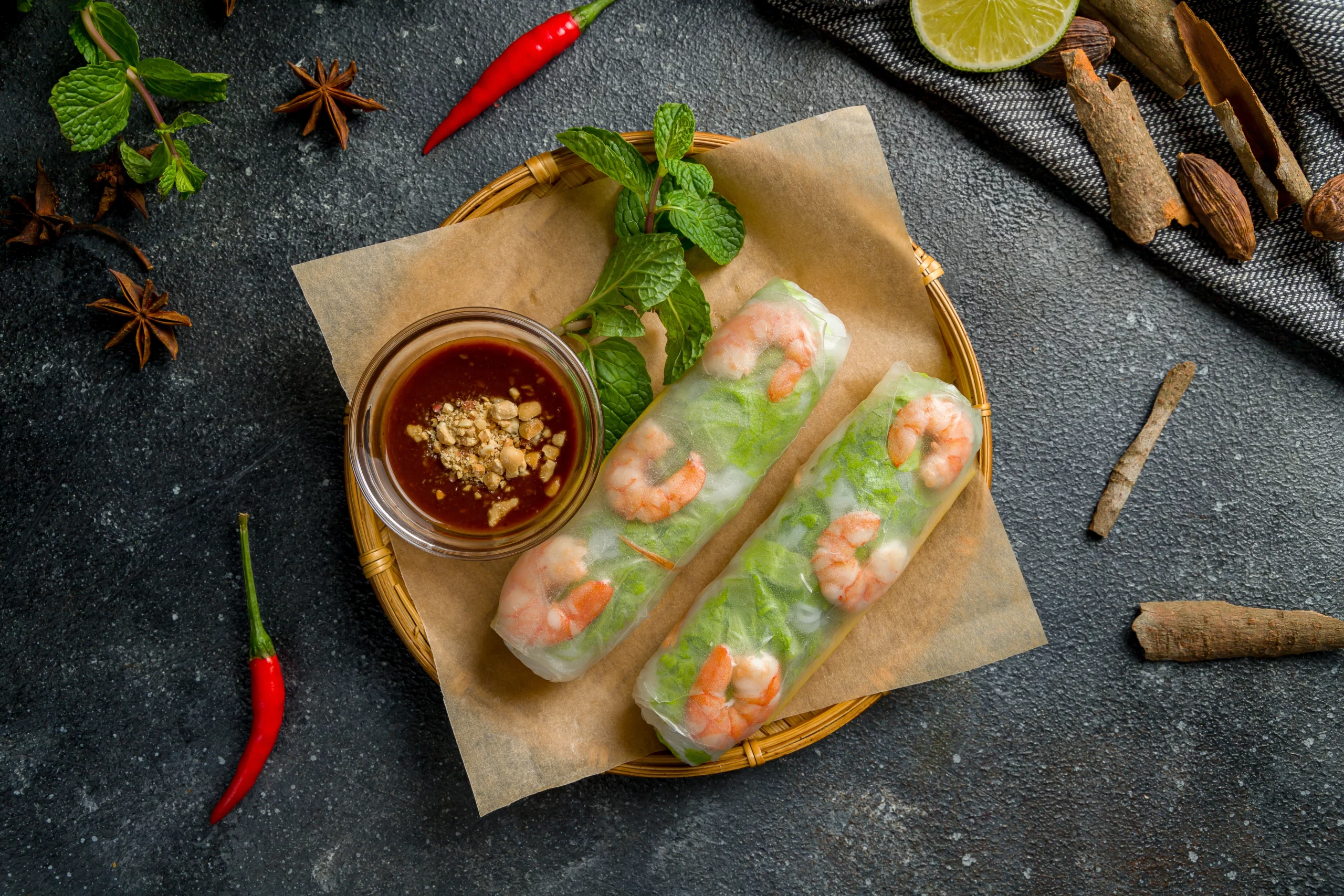 cheap easy dinners; rice paper rolls | Swoosh Finance 