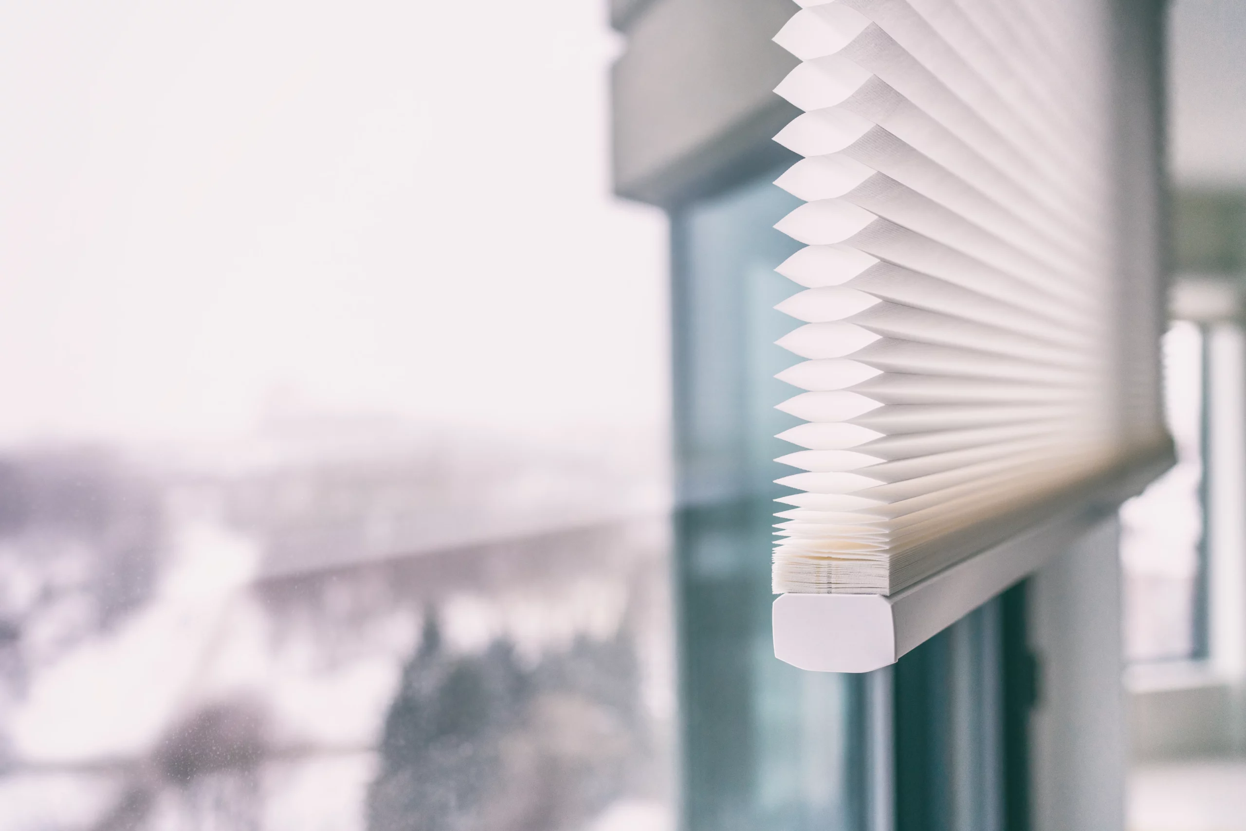 Cheapest ways to heat a house: honeycomb blinds