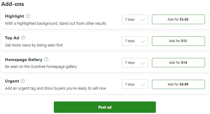 How to sell on Gumtree; post your ad | Swoosh Finance