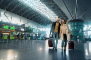 Almost empty airport for off season travel