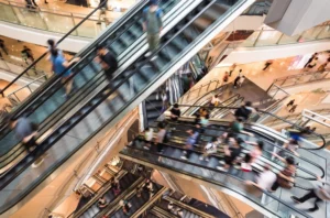 Busy shopping centre