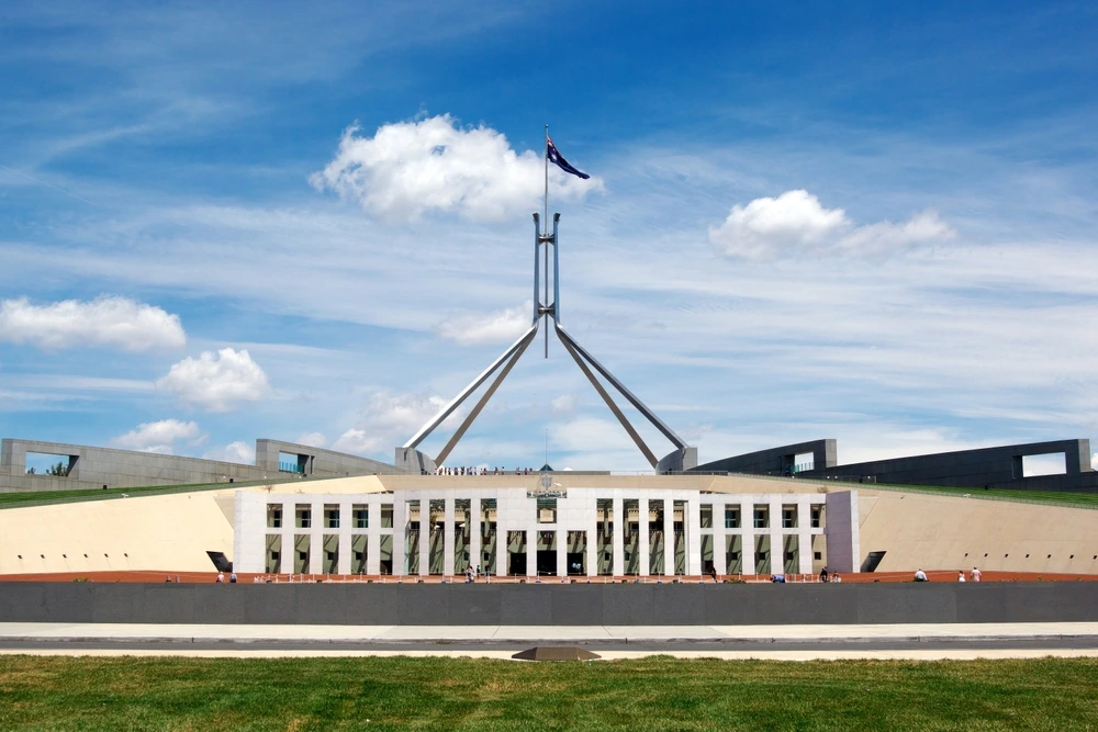 Parliament house in Canberra in Australian Capital Territory