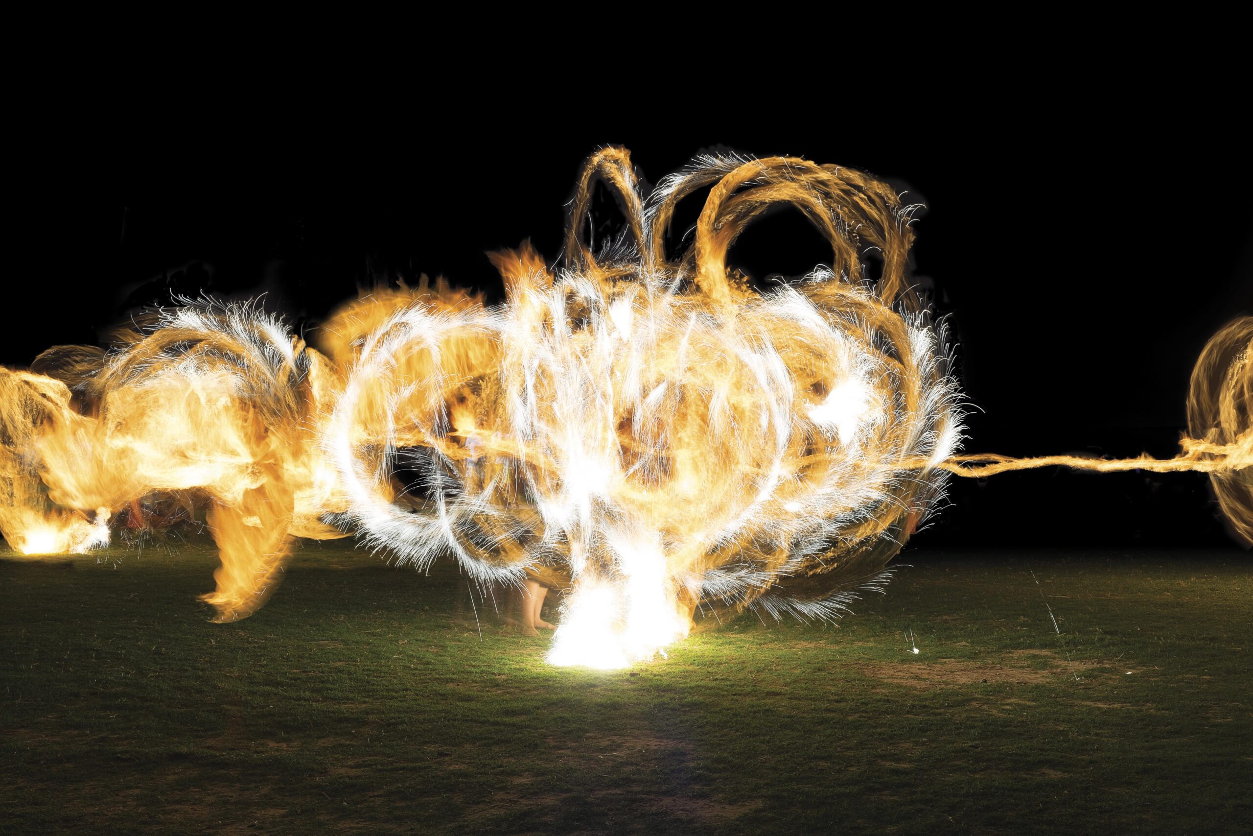 Fire show at a free festival