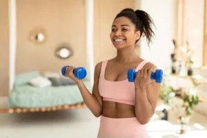 best fat burning exercises at home: arm curls
